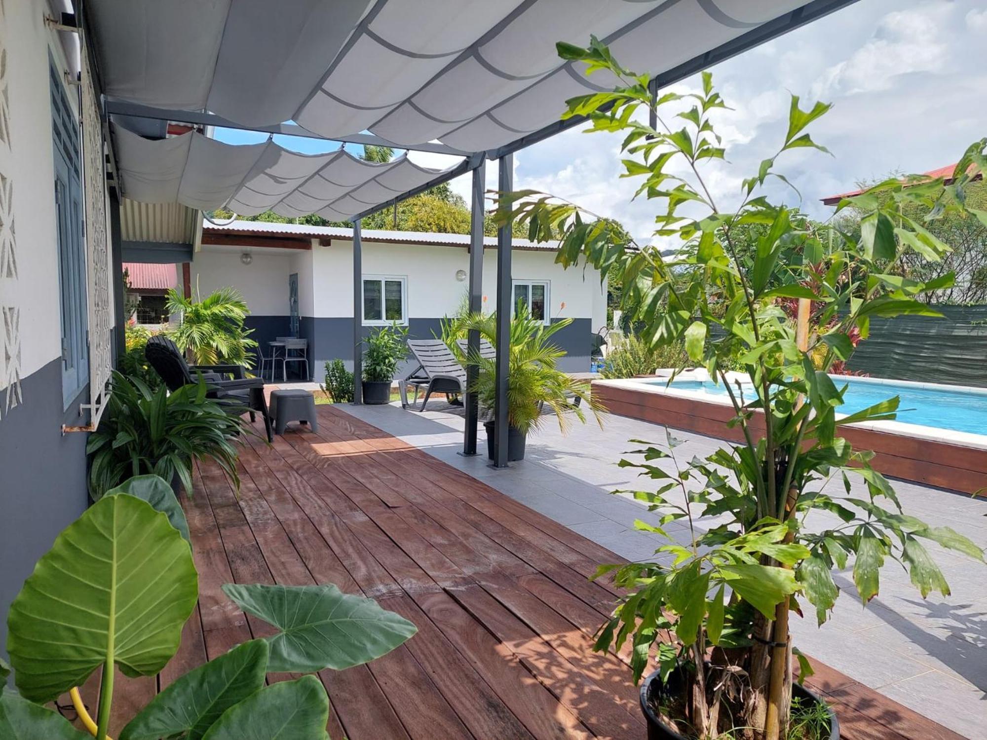 Koko Lodge petite maison paisible avec terrasse, jardin et piscine Remire-Montjoly Extérieur photo