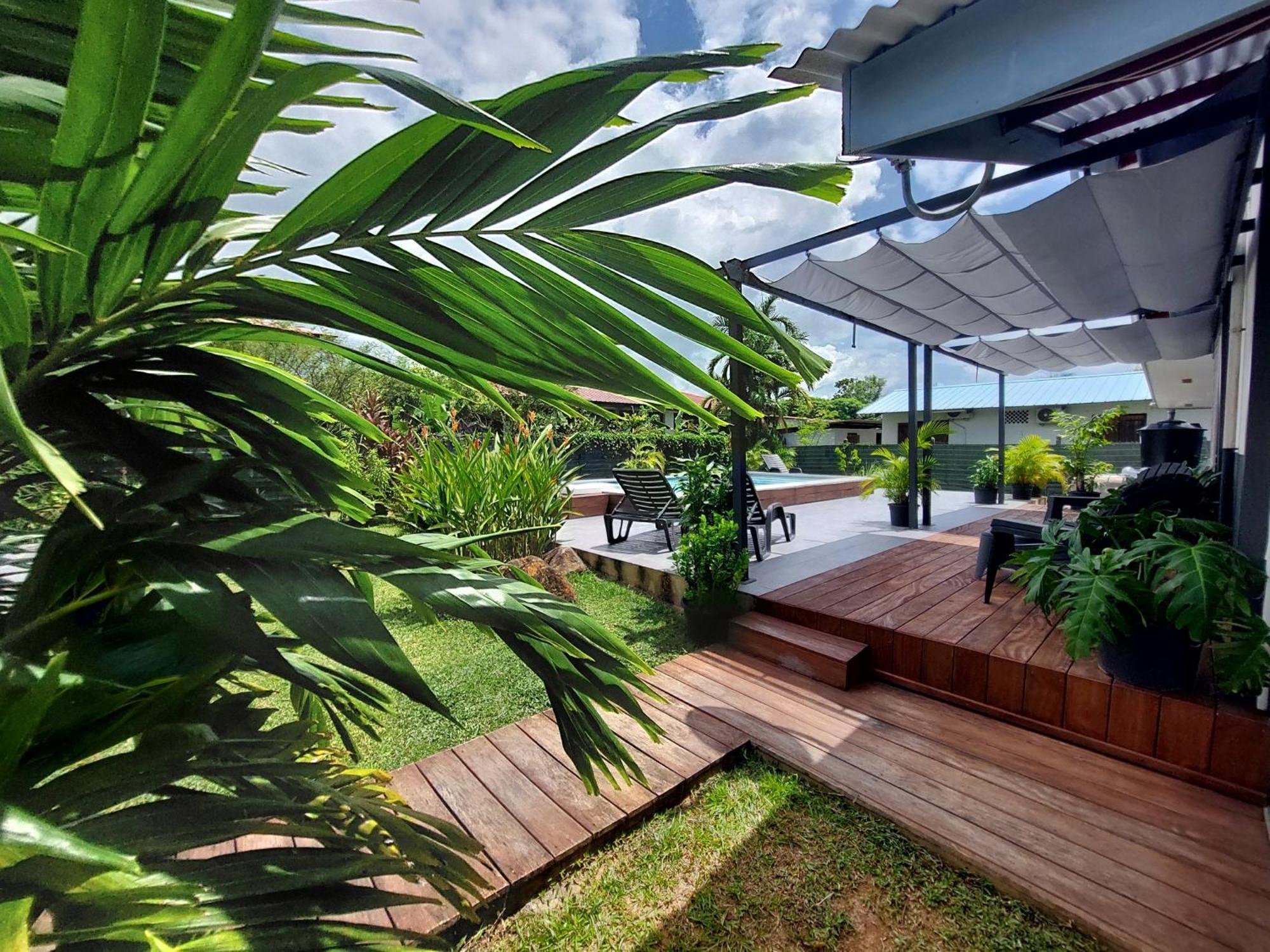 Koko Lodge petite maison paisible avec terrasse, jardin et piscine Remire-Montjoly Extérieur photo